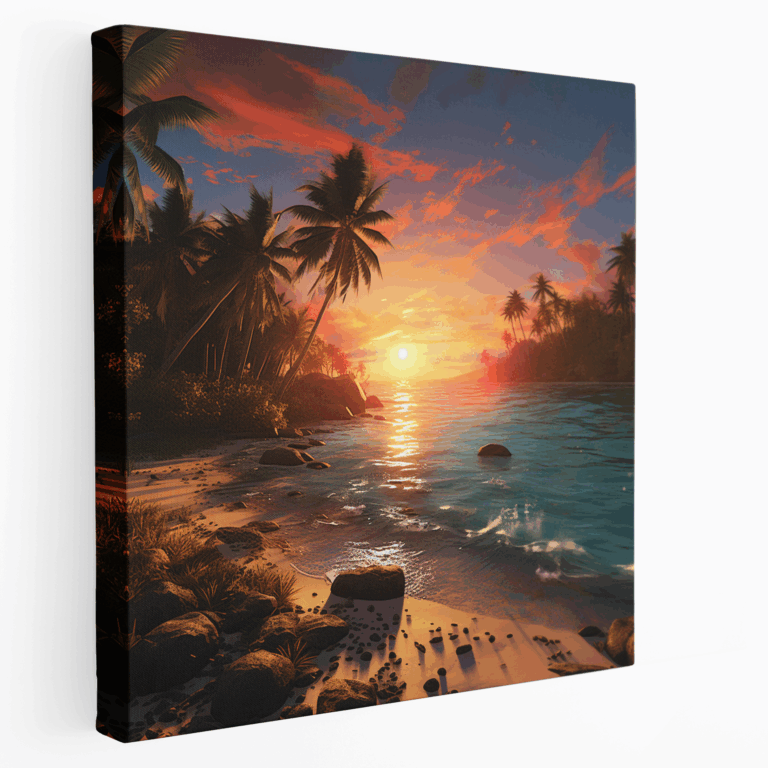 Tropisches Strand Leinwandbild