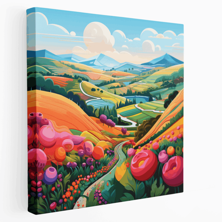 Pop Art Landschaft Leinwandbild