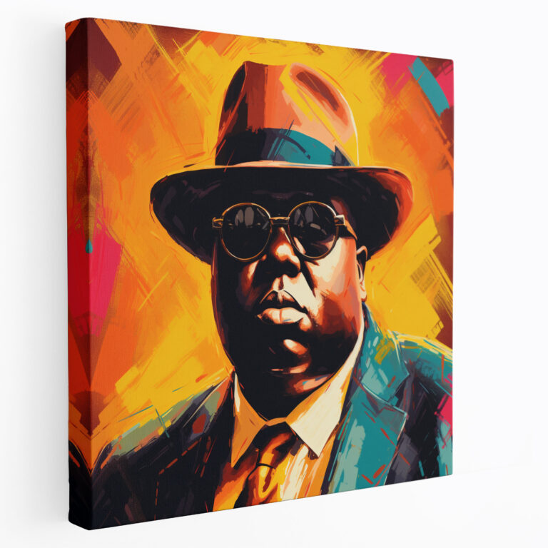 Notorious Big Abstraktes Wandkunst Leinwandbild - Notorious Big Wohnkultur Wandkunst Emotion