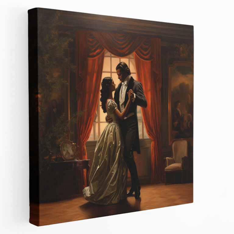 Nostalgie Leinwandbild - Klassisches Ballroom Dance Wandkunst - Nostalgie Wandkunst Klassisches Gemälde Leinwand Wandkunst