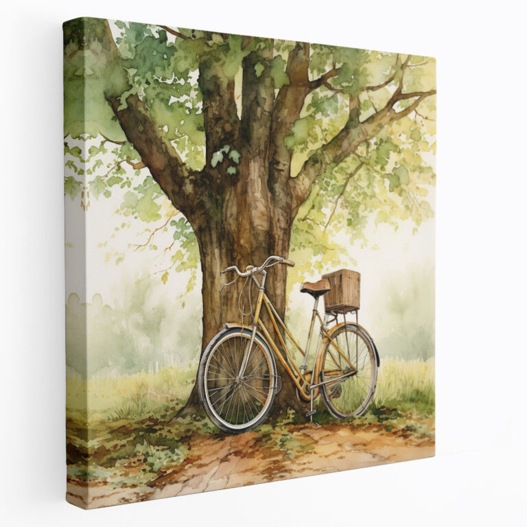 Nostalgische Fahrräder Leinwandbild - Nostalgie unbeschwerte Fahrten malerische Entdeckungen Vintage-Charme