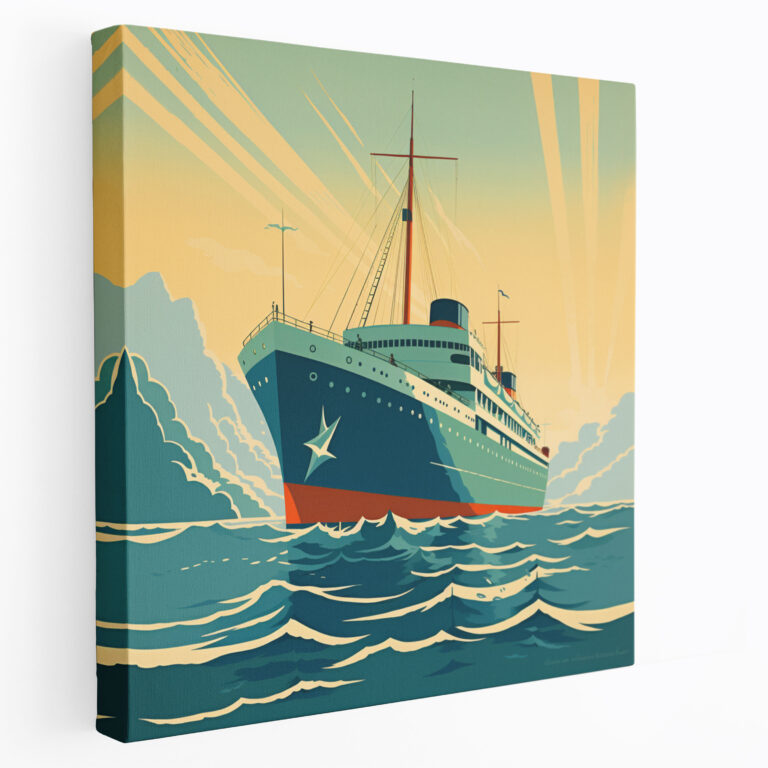 Leinwandbild Nostalgisches Kreuzfahrtschiff - Nostalgie Leinwandbild Epische Fahrten.