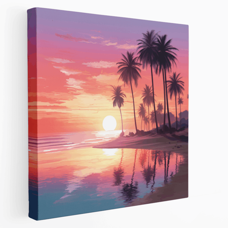 Leinwandbild: Traumhafter Strandsonnenuntergang