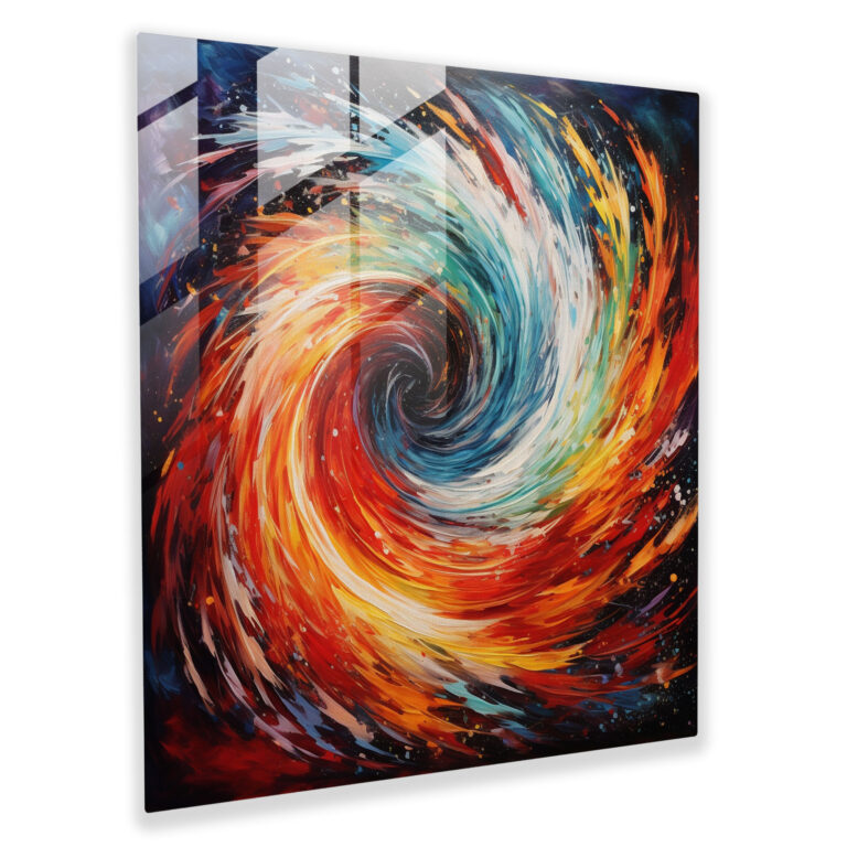 Exquisites Glasbild eines abstrakten Acrylmeisterwerks moderne Wanddekoration