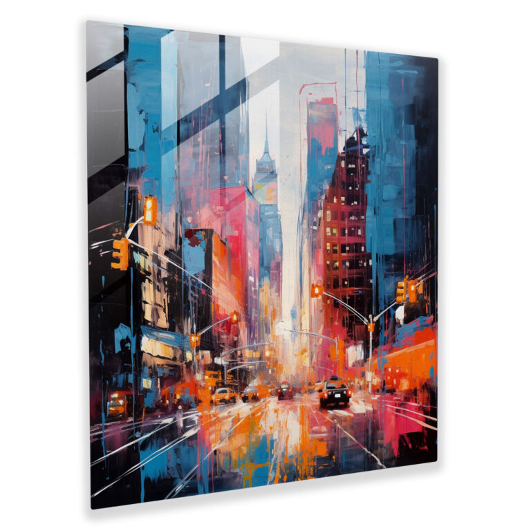 Ethereale Vision von Glasbildern: Abstraktes Acryl Gemälde Glas Wandkunst