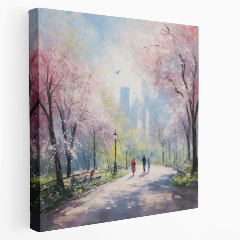 Zentral Park Blüten Impressionistisches Leinwandbild