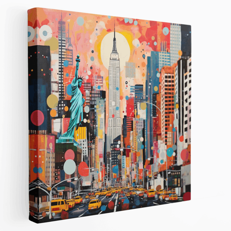 Abstraktes Leinwandbild New York Ikonen