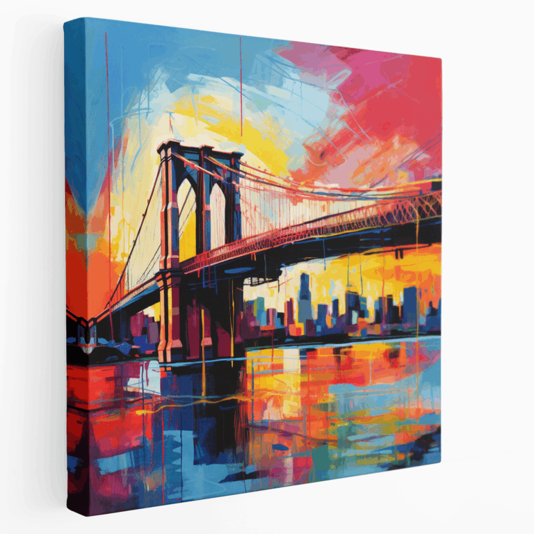 Brücke der Farben - Abstraktes Leinwandbild