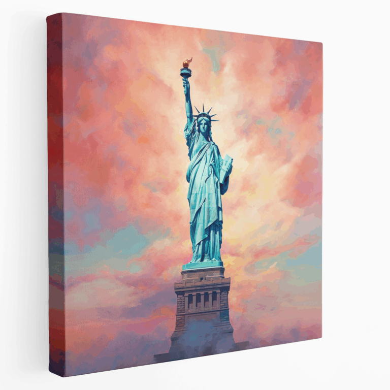 Libertys Abdruck - Impressionistisches Leinwandbild