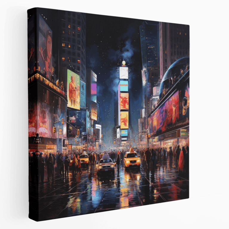 Nachtaufnahme Times Square Leinwandbild
