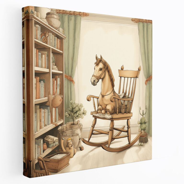 Kunst für das Vintage-Kinderzimmer - Leinwand Leinwandbild Leinwand-Wandkunst
