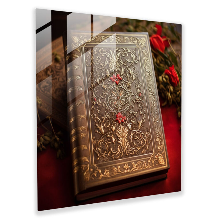Ottoman Literatur Glasbild - Osmanisches Reich Glas Wandkunst Osmanische Literatur Glasbild
