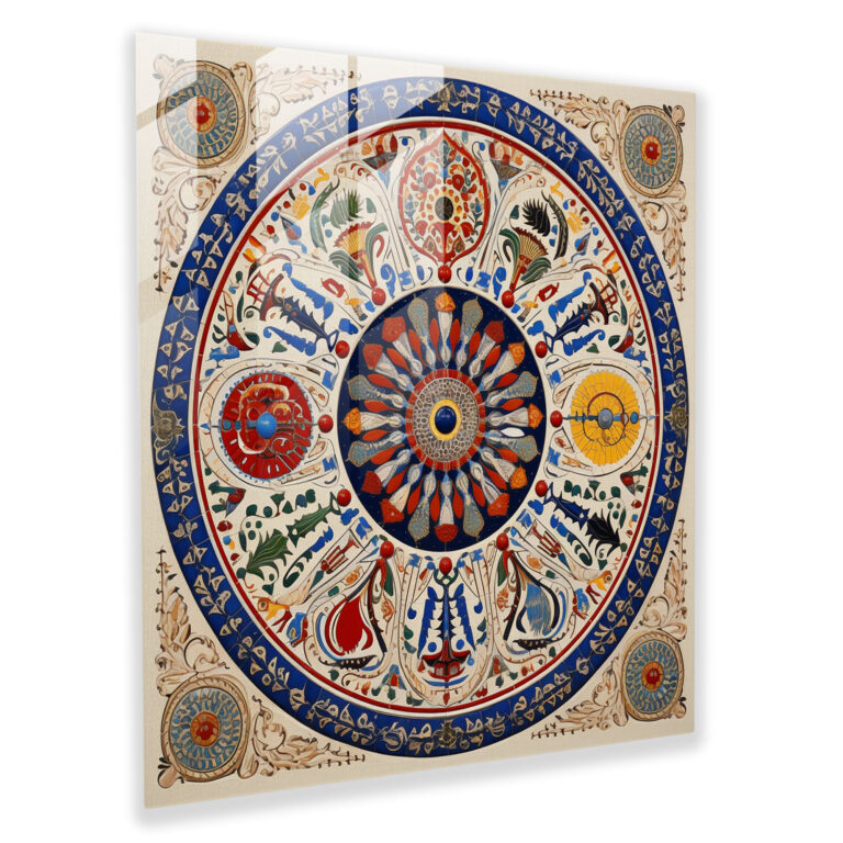 Glasbild Osmanisches Reich - Kulturelle Symbole - Heimdekoration Glas Kunst Glas Wandkunst