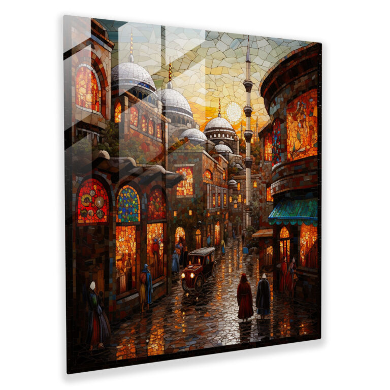 Ottomanisches Reich Glasbild - Marktmosaik - Glasbild Osmanisches Reich Glasdruck