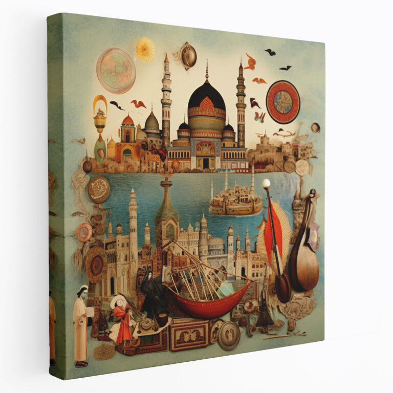 Leinwandbild Osmanisches Reich - Kulturelle Fusion Collage Druck