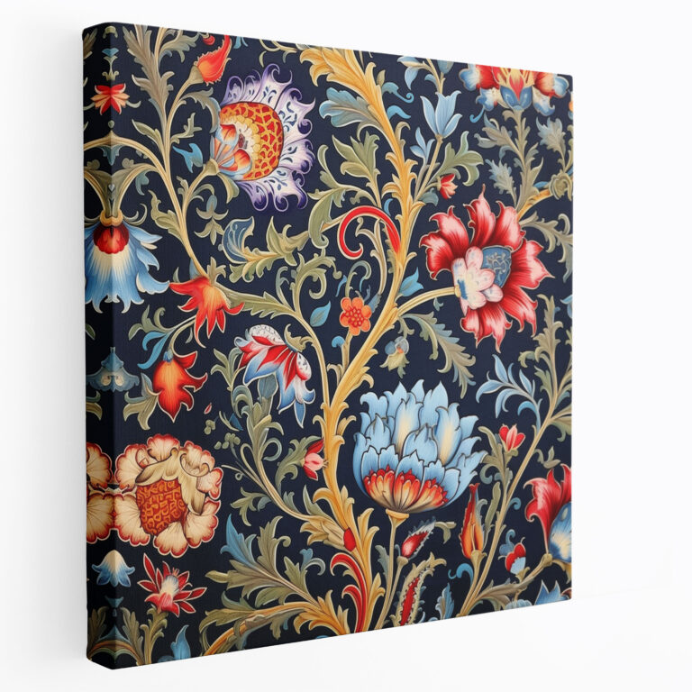Luxuriöses Textildesign Osmanisches Reich Leinwandbild