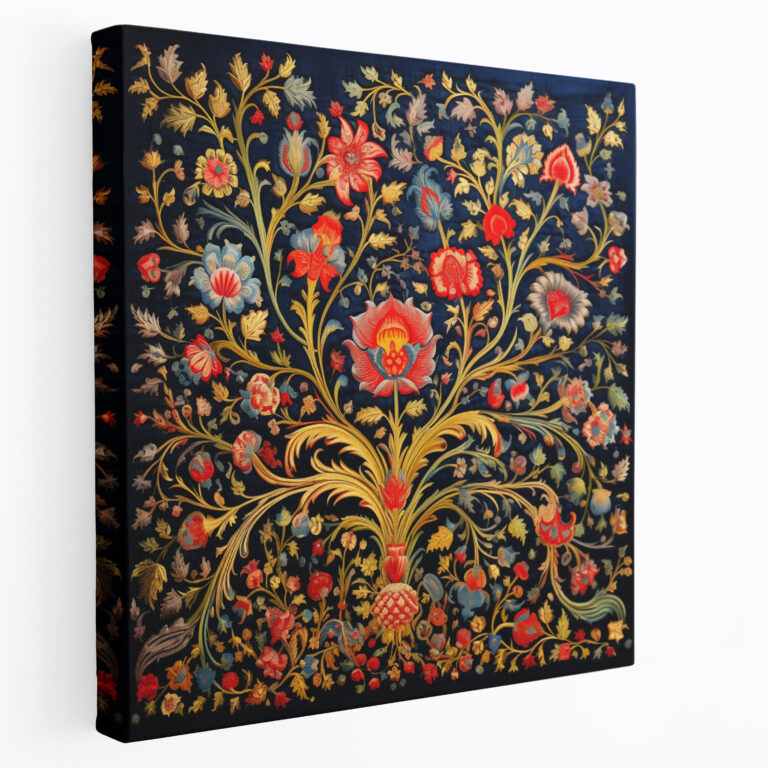 Hochwertiges Leinwandbild des Osmanischen Reichs | Opulente Stickerei-Details