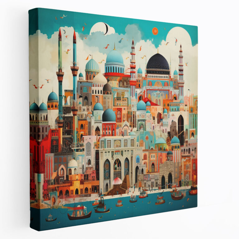 Ottomanisches Reich in der Essenz - Vielseitiges Collage Leinwandbild