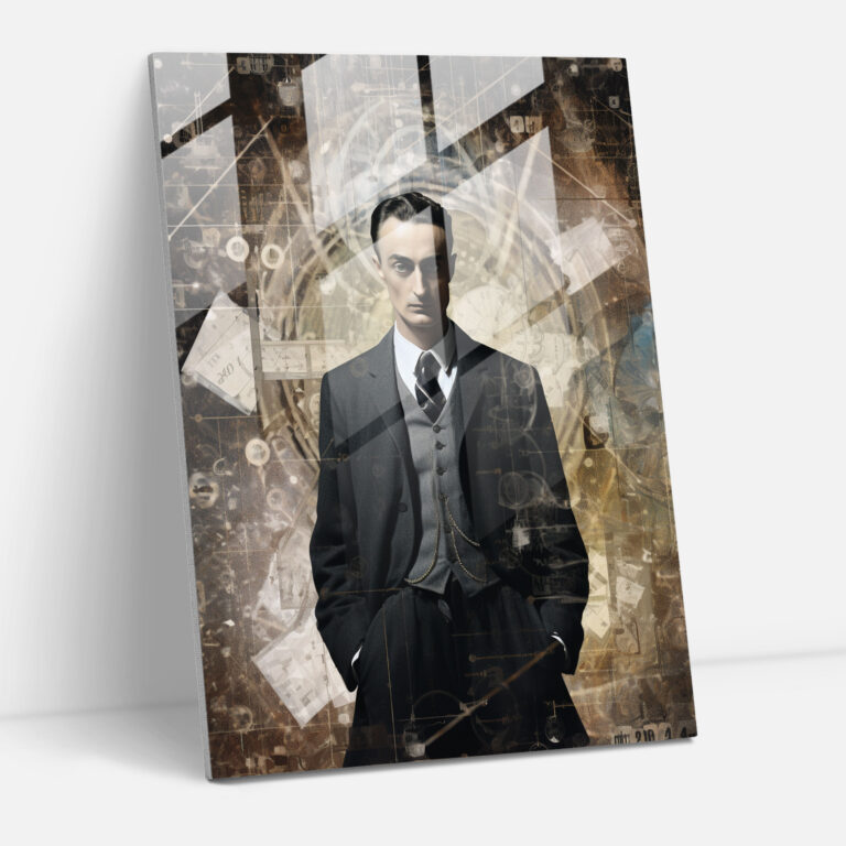 Oppenheimer Glasbild - Oppenheimer Glasbild Glas Kunst Digitale Collage
