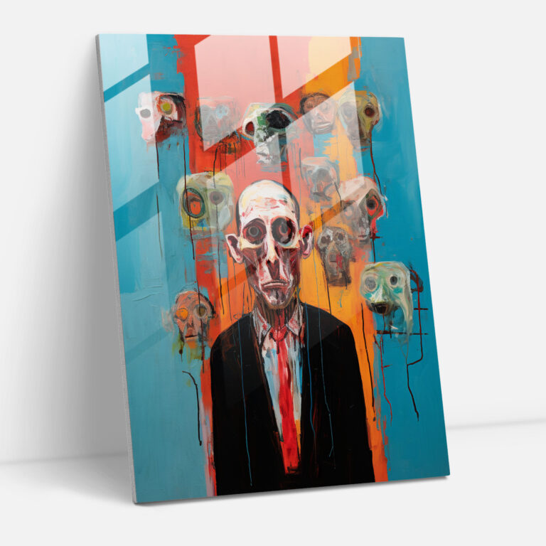Oppenheimer Glasbild - Oppenheimer Glaswandkunst Transformative Reise Emotionale Intensität