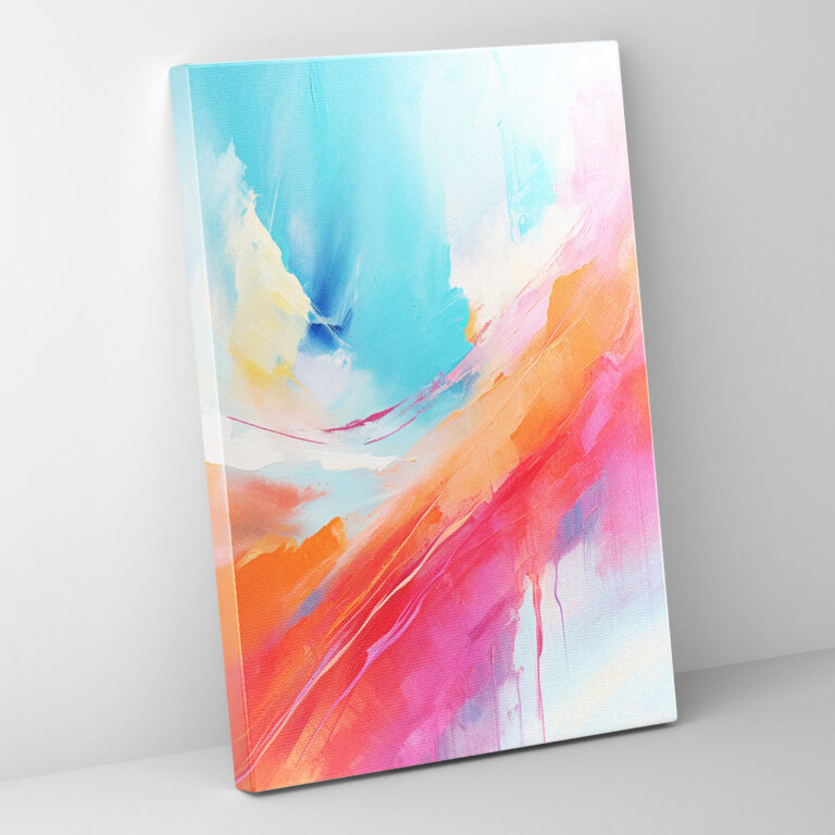 Oppenheimer Wandkunst - Abstrakter Expressionist Leinwanddruck - Harmonisch Verschmelzend Leinwandbild