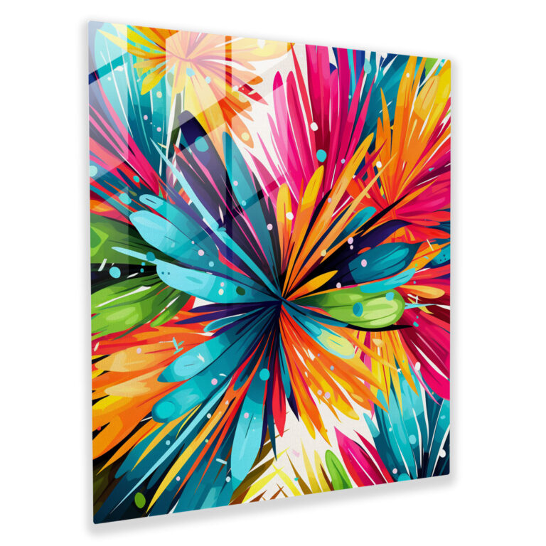 Frohes Papyrus Glasbild - Papyrus Wanddekoration moderne Kunst Glas-Kunst