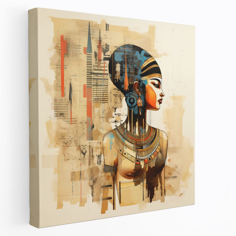 Moderne Papyrus Leinwandbild - Tradition und Kunst vereint - Papyrus Leinwandbild Moderner Mix