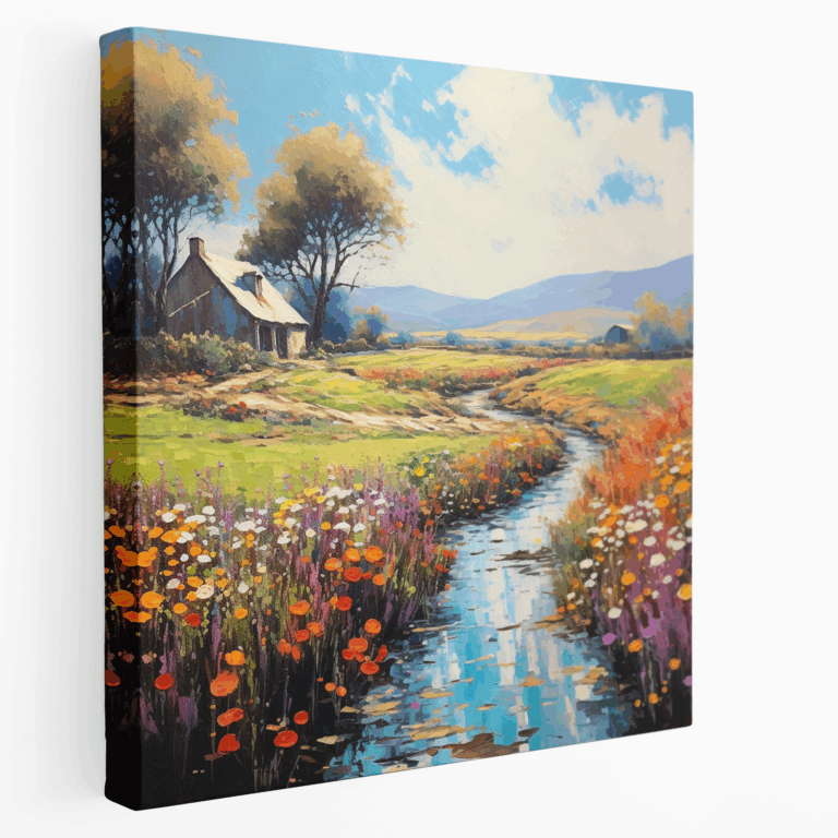 Blühende Wiesen Leinwandbild