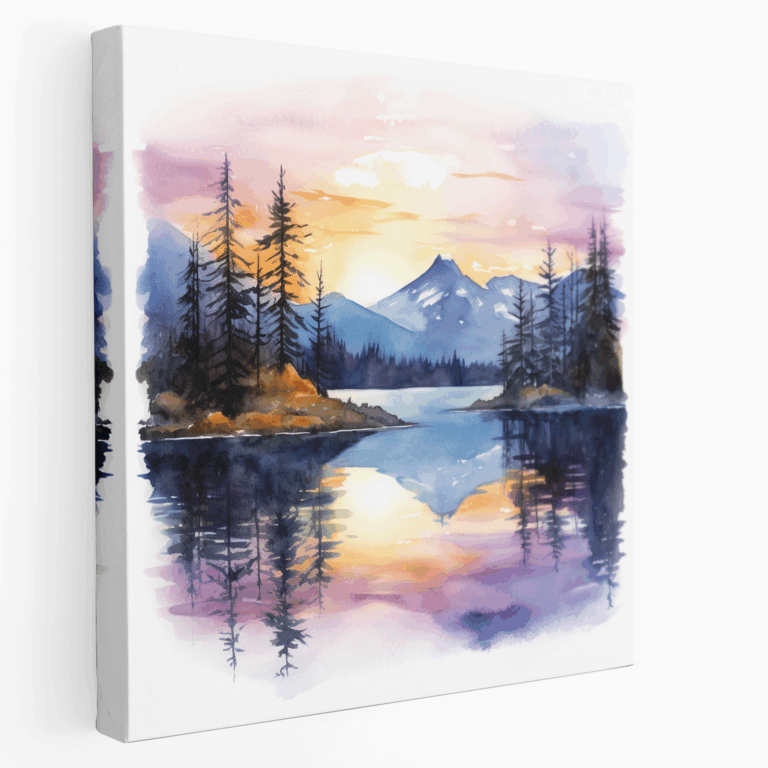 Leinwandbild Ruhiger Bergsee