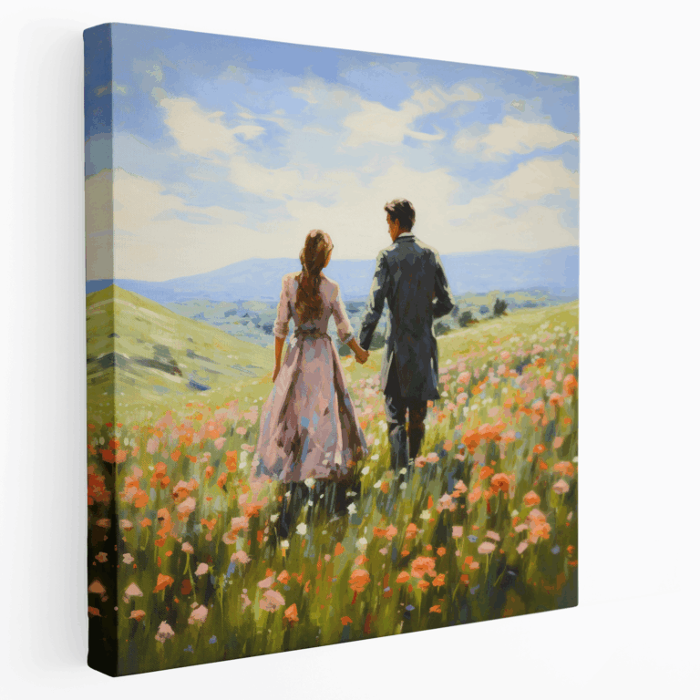 Blütenliebe Leinwandbild