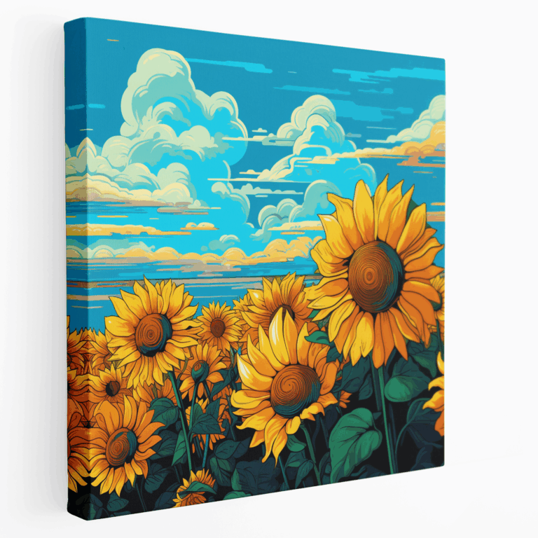 Fröhliche Sonnenblumen Leinwandbild
