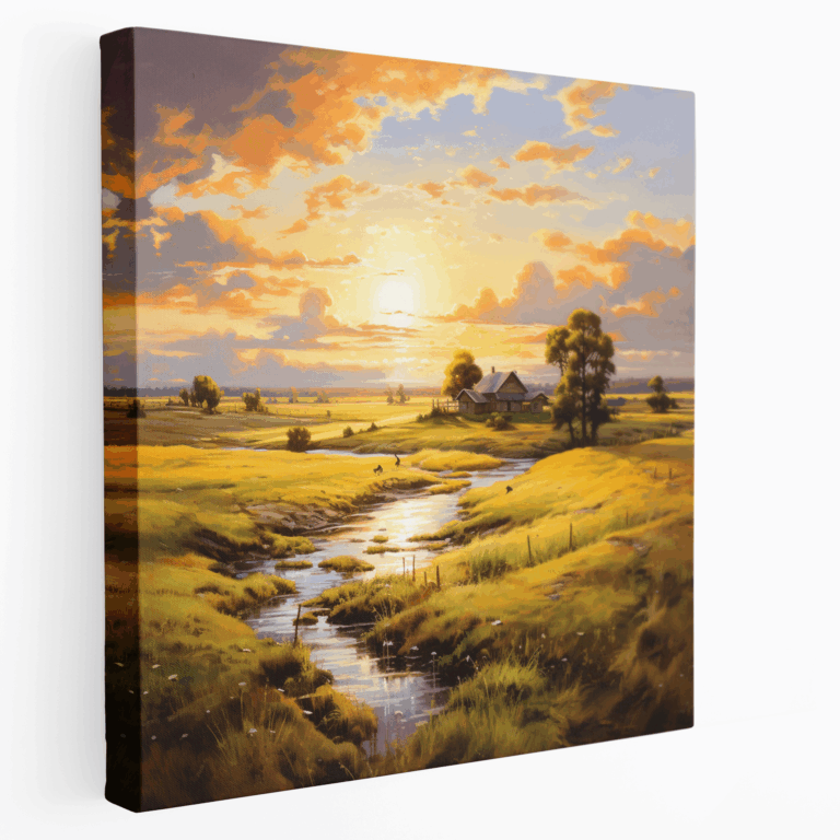 Leinwandbild Goldene Felder