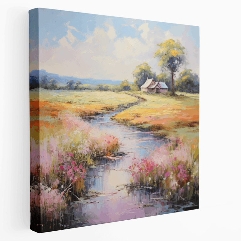 Leinwandbild Landblumen