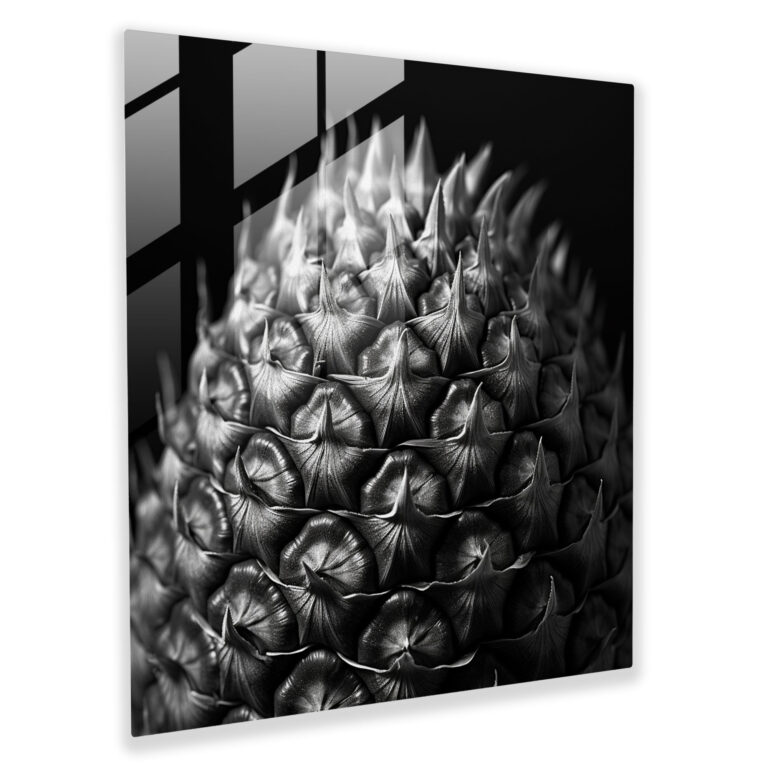 Pineapple Essence Glasbild - Ananas Wanddekoration Struktur