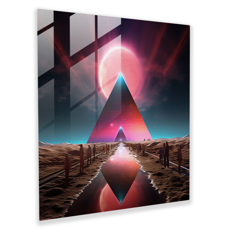 Pink Floyd Glasbild - Zukunftsweisende Albumfusion - Pink Floyd Glas Kunst Digitale Kunstwerke Moderne Kunst