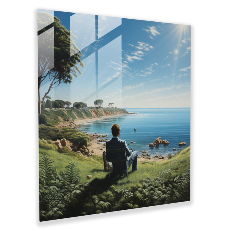 Glasbild Pink Floyd - Landschaft Wish You Were Here - Wanddekoration Moderne Kunst Glaswandkunst