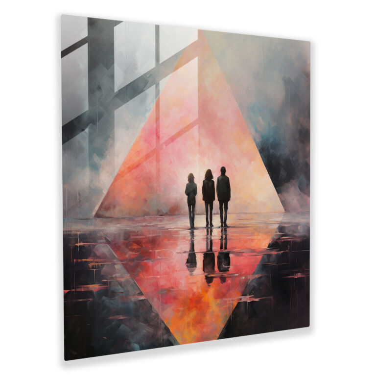 Glasbild Pink Floyd - Impressionistisches Gemälde – Pink Floyd Glas Kunst Wanddekoration Moderne Kunst.