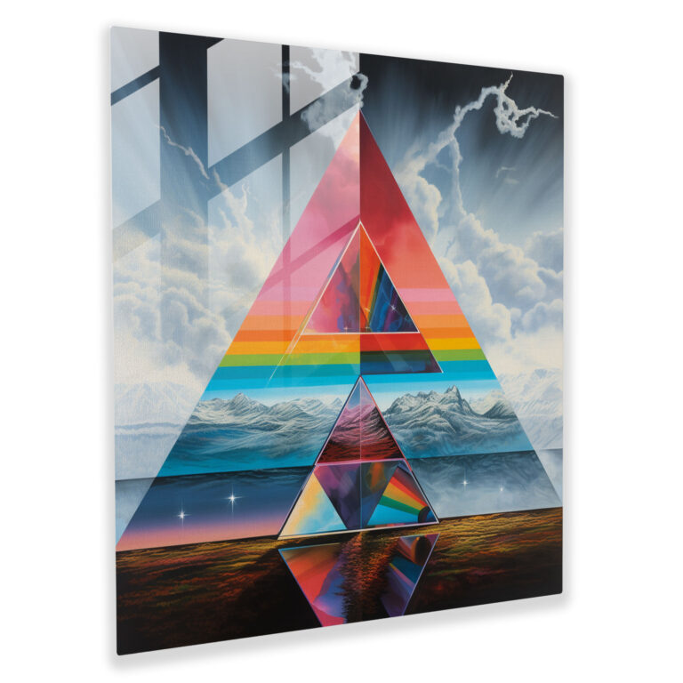 Glasbild Pink Floyd - Zeitgenössische Albumkunst - Pink Floyd Wohnkultur Glas Kunst Zeitgenössisch