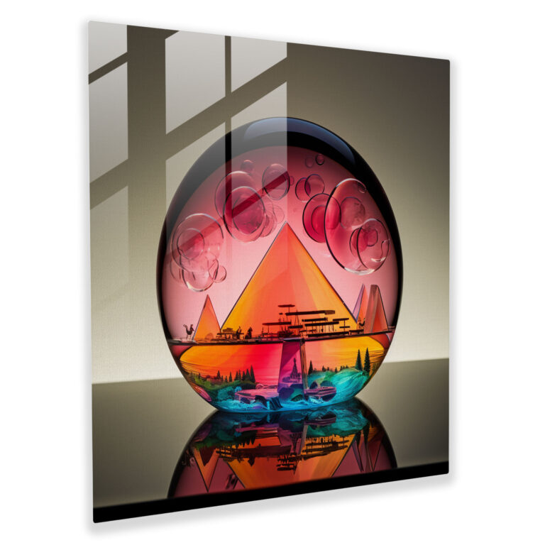 Glasbild Pink Floyd - Musikalisches Album Fusion - Pink Floyd Glas Wandkunst Album Visuals