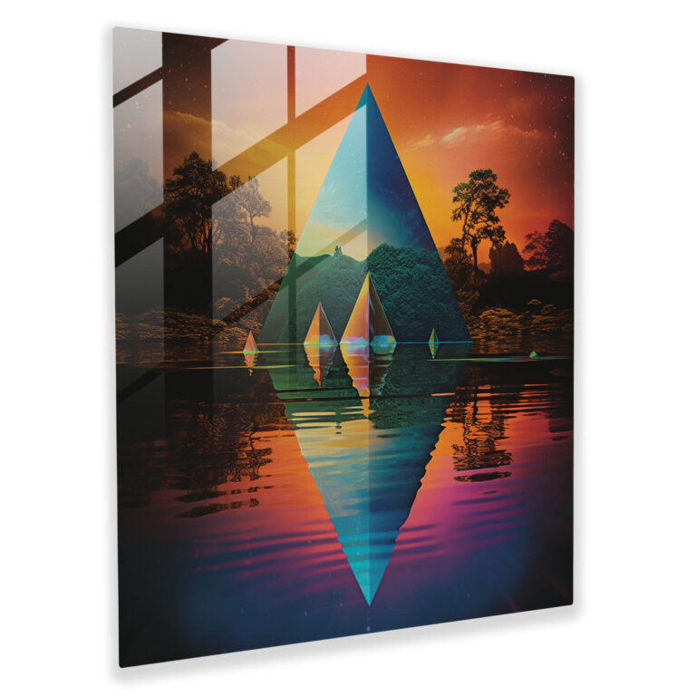 Glasbild Pink Floyd - Klangreflexionen - Lebendige Typografie Glas-Kunst Wanddekoration