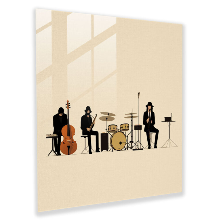 Glasbild Pink Floyd - Harmonisches Line-up - Pink Floyd Glasbild Bandmitglieder