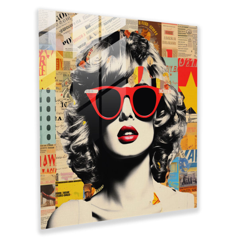 Glasbild Pink Floyd - Popkultur-Explosion - Unvergessliche Songtexte Glas-Kunst Album-Cover