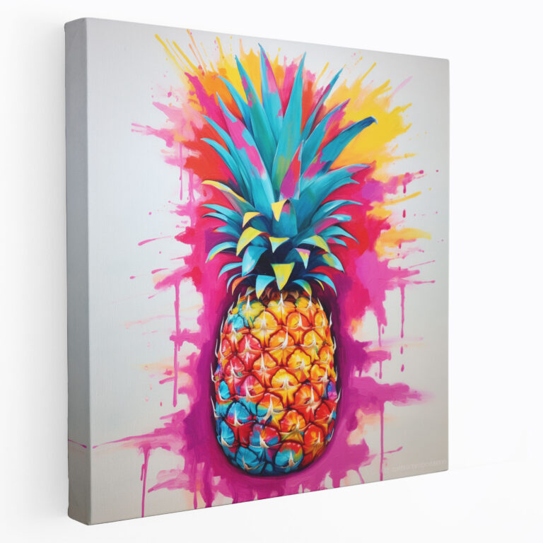 Pineapple Leinwandbild - Tropische Ananas Wandkunst aus Leinwand
