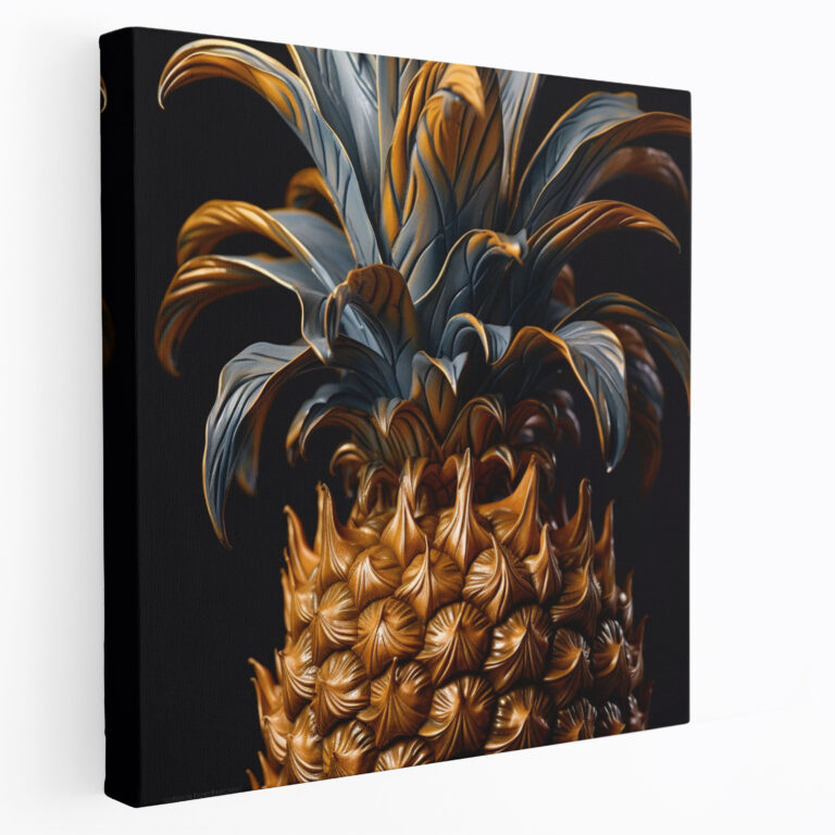 Photorealistische Ananas-Wanddekoration - Ananas Leinwandbild Wohnkultur