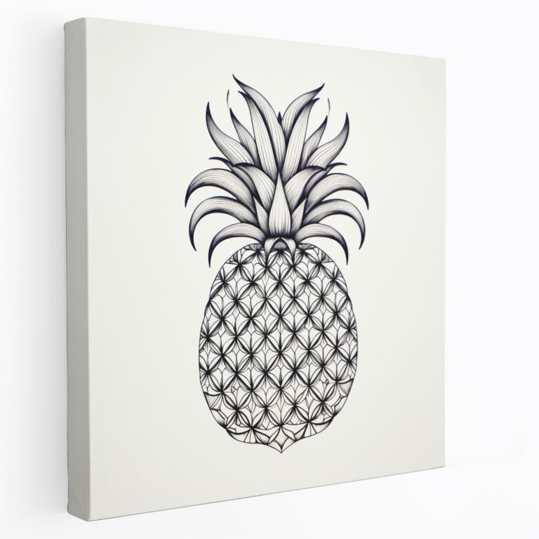 Ananas Wandkunst - Geometrisches Design - Ananas Wohn-Dekoration Leinwand Wandkunst Wanddekoration