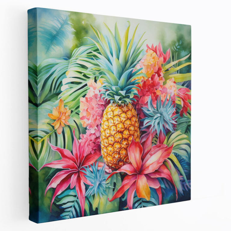 Tropisches Ananas Leinwandbild - Ananas Wohn-Dekoration Leinwand Kunst Leinwandbild