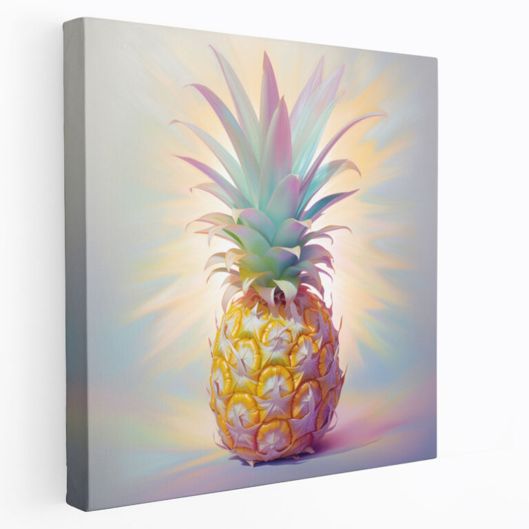 Leinwandbild Ananas in Pastell - Ananas Pastellmalerei Traumhaft Wandkunst