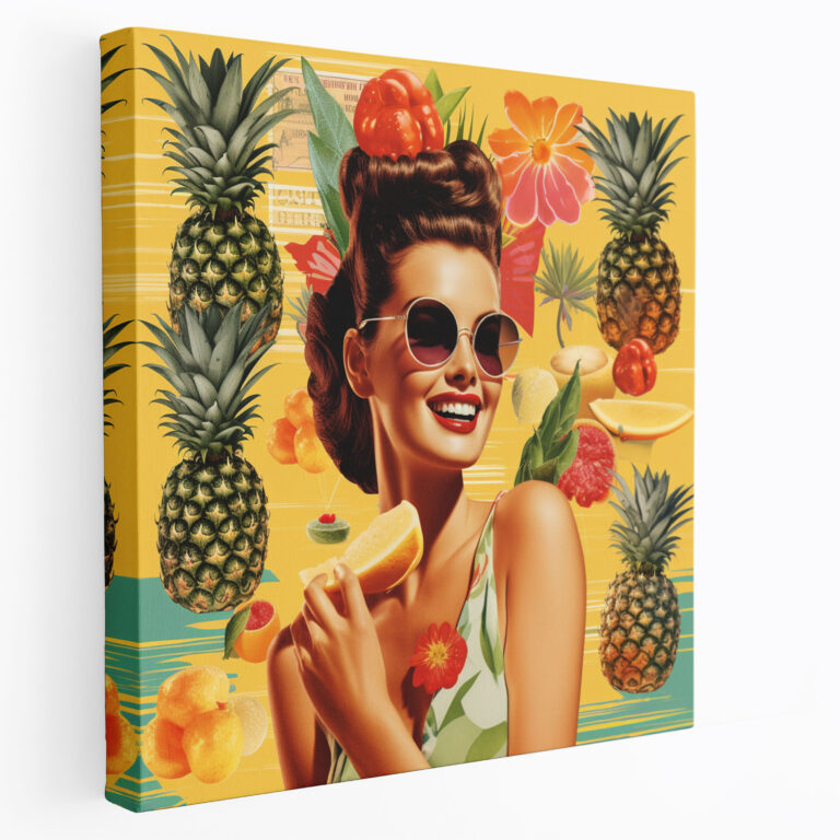 Vintage Ananas Wanddekoration - Ananas Vintage Wohndekoration Wandkunst