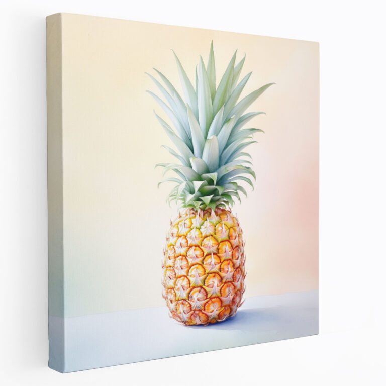 Ruhiger Ananas Leinwanddruck - Ananas Wanddekoration Leinwandbild