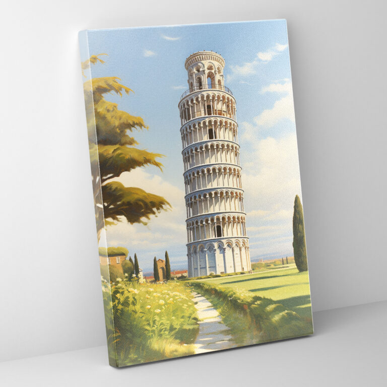 Leinwandbild Schiefer Turm von Pisa - Wanddekoration Heimdekoration